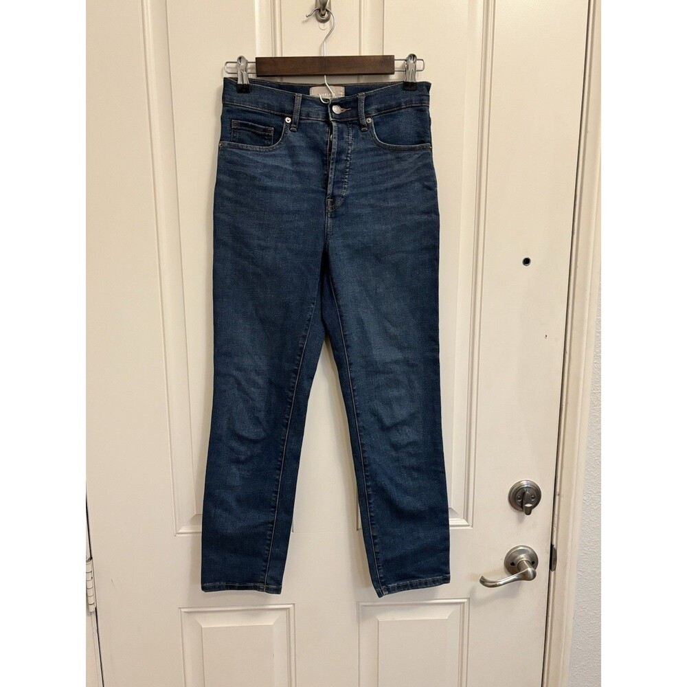 Everlane Women's High Rise Stretch Jeans Medium Wash Size 26 Blue Denim